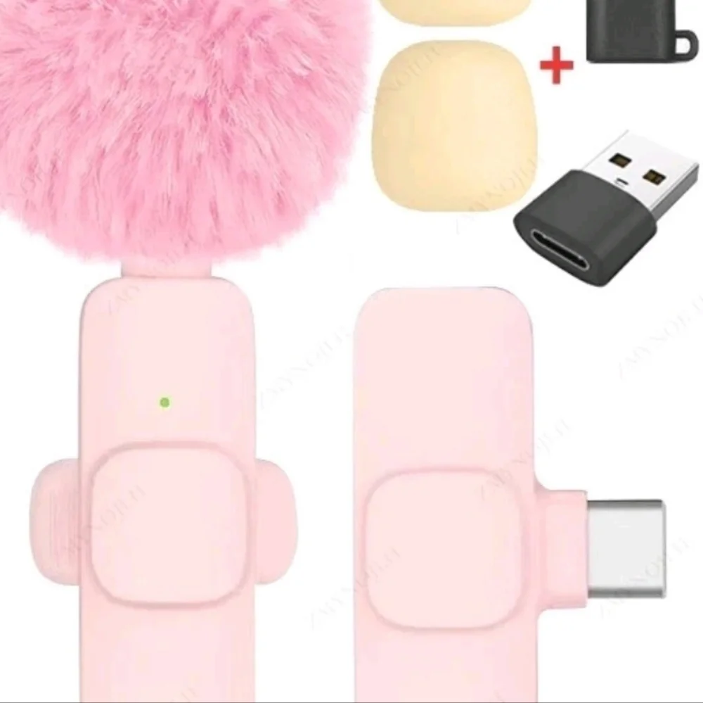 Pink USB-C Microphone for Android and iPhone